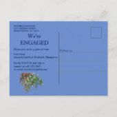 Blauwe lucht, fluffy Clouds en roze Flamingos Uitnodiging Briefkaart (Achterkant)