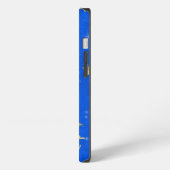 Blauwe Lucht Gouden Sterren iPhone Hoesje (Linkerkant)