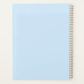 Blauwe Lucht Gouden Witte Ballonnen Planner (Achterkant)