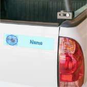 Blauwe Lucht Helikopter bumpersticker (Op Truck)