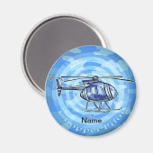 Blauwe Lucht Helikopter magneet (Voorkant / Achterkant)
