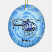 Blauwe Lucht Helikopter ornament (Links)