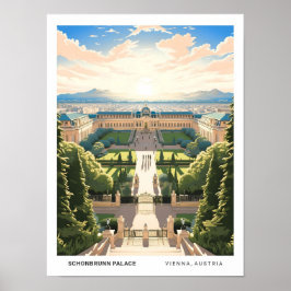 Blauwe lucht in Schonbrunn Palace Wenen Oostenrijk Poster
