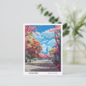 Blauwe lucht in Yoyogi Park Tokyo Japan Reizen Briefkaart (Staand voorkant)