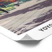 Blauwe lucht in Yoyogi Park Tokyo Japan Reizen Poster (Hoek)