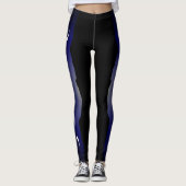 Blauwe lucht maanfase leggings (Voorkant)