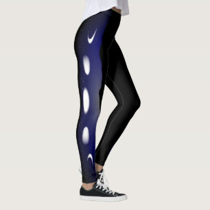 Blauwe lucht maanfase leggings