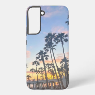 Blauwe lucht met roze wolken aan de oceaan in Cali Samsung Galaxy Hoesje