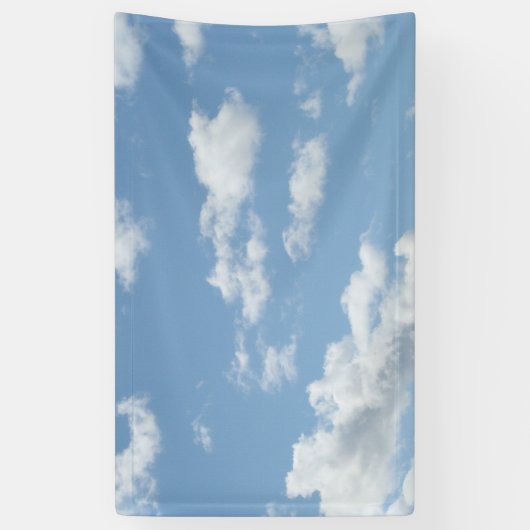 Blauwe lucht met wolken achtergrond spandoek (Verticaal)