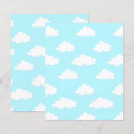 Blauwe lucht met wolken scrapbookpapier ambachteli