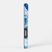 Blauwe Lucht Mozaïek Draak iPhone Hoesje (Rechterkant)