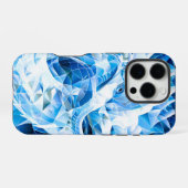 Blauwe Lucht Mozaïek Draak iPhone Hoesje (Achterkant horizontaal)