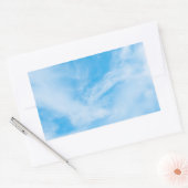Blauwe Lucht Natuur Witte Wolken Lege Sjabloon Rechthoekige Sticker (Envelop)