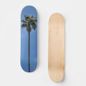Blauwe Lucht Palmboom Persoonlijk Skateboard (Voorkant)