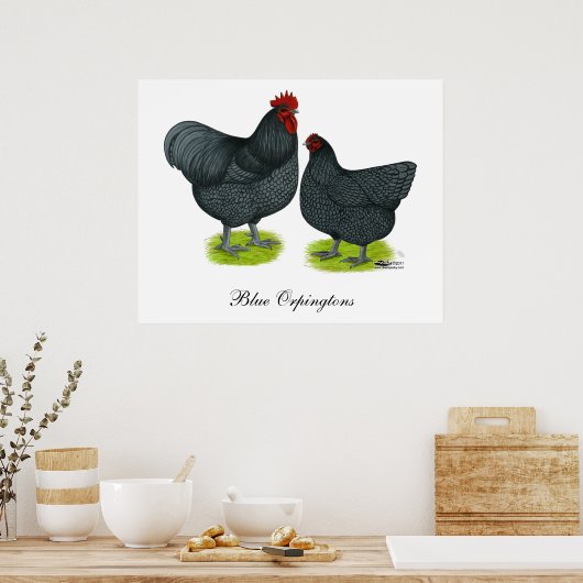 Blauwe lucht poster (Keuken)