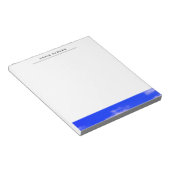 Blauwe lucht professioneel gewoon minimalistisch notitieblok (Schuin)