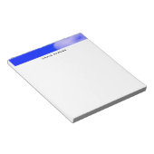 Blauwe lucht professioneel gewoon minimalistisch notitieblok (Schuin)