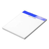 Blauwe lucht professioneel gewoon minimalistisch notitieblok (Linkerzijde)