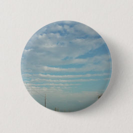 blauwe lucht rimpel wolken ronde button 5,7 cm