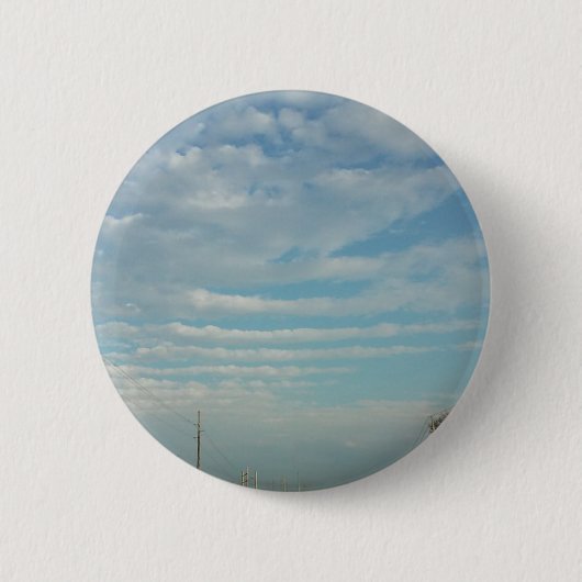 blauwe lucht rimpel wolken ronde button 5,7 cm (Voorkant)