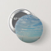blauwe lucht rimpel wolken ronde button 5,7 cm (Voorkant /achterkant)