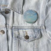 blauwe lucht rimpel wolken ronde button 5,7 cm (In situ)