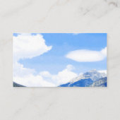 Blauwe lucht schilderachtig berglandschap op maat visitekaartje (Achterkant)