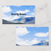 Blauwe lucht schilderachtig berglandschap op maat visitekaartje (Voorkant / Achterkant)