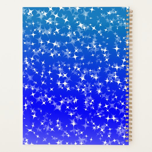  Blauwe lucht sterren  Planner (Achterkant)