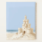 Blauwe Lucht Strand Crème Zand Kasteel Planner (Achterkant)