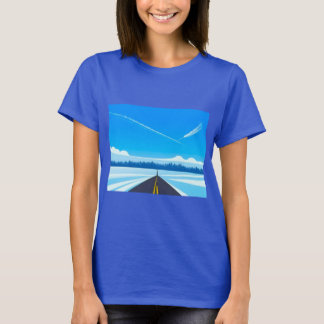 Blauwe lucht t-shirt