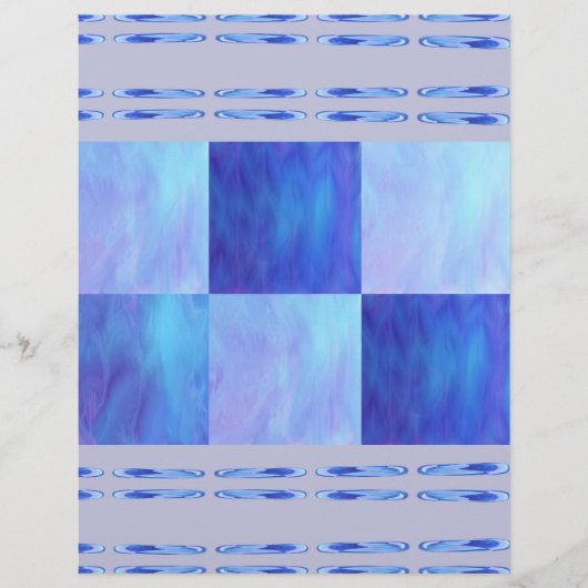 Blauwe Lucht Tegels Bulk Scrapbook Papier Pagina's Flyer (Voorkant)