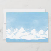 Blauwe lucht vogel vliegen kaart (Achterkant)