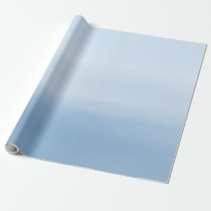 Blauwe lucht waterverf ombre cadeaupapier