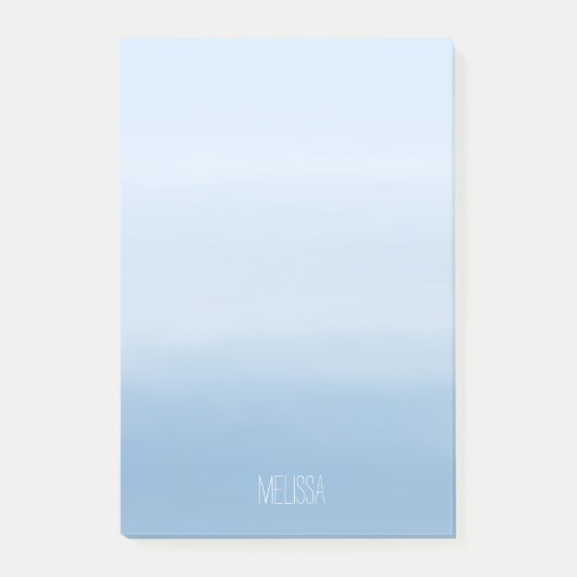 Blauwe lucht waterverf ombre post-it® notes (Voorkant)