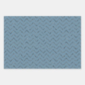 Blauwe Lucht Witte Chevron Inpakpapier Vel (Voorkant 3)