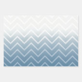 Blauwe Lucht Witte Chevron Inpakpapier Vel (Voorkant)