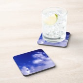 Blauwe lucht & witte wolken bier onderzetter (Rechterzijde)