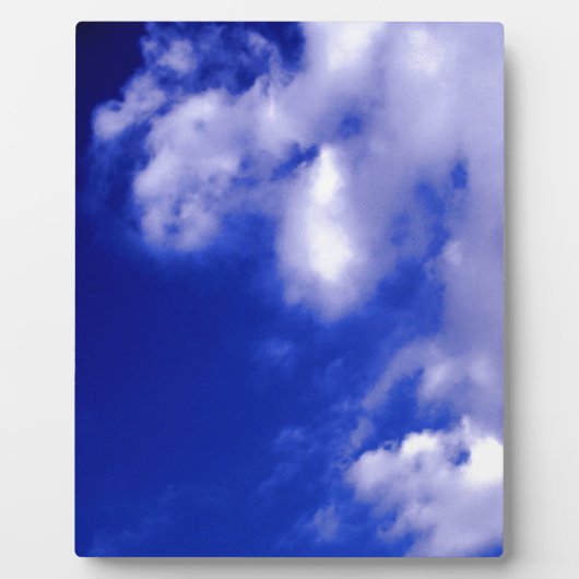 Blauwe lucht & witte wolken fotoplaat (Voorkant)
