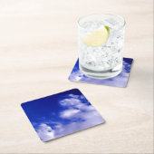 Blauwe lucht & witte wolken kartonnen onderzetters (Insitu)