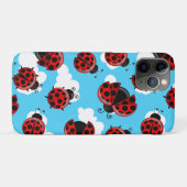 Blauwe Lucht Witte Wolken Rode Lieveheersbeestje K Case-Mate iPhone Case (Achterkant (horizontaal))