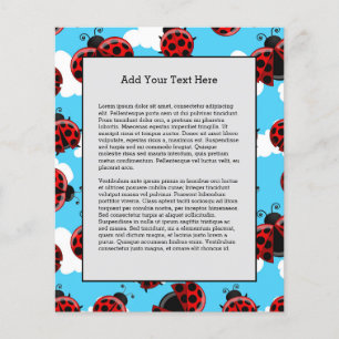 Blauwe Lucht Witte Wolken Rode Lieveheersbeestje K Flyer