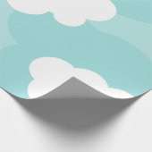 blauwe lucht , witte wolken , schaduwen cadeaupapier (Hoek)