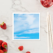 Blauwe Lucht Witte Wolken Sjabloon Elegant Modern Servet (Insitu)