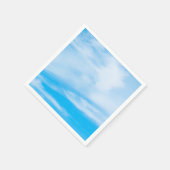 Blauwe Lucht Witte Wolken Sjabloon Elegant Modern Servet (Hoek)