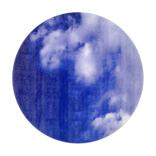 Blauwe lucht & witte wolken snijplank (Voorkant)