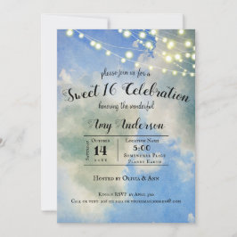 Blauwe Lucht & Witte Wolken | Sweet 16 Verjaardag Kaart