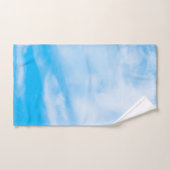 Blauwe Lucht Witte Wolken Trendy Natuur Sjabloon Bad Handdoek (Handdoek)
