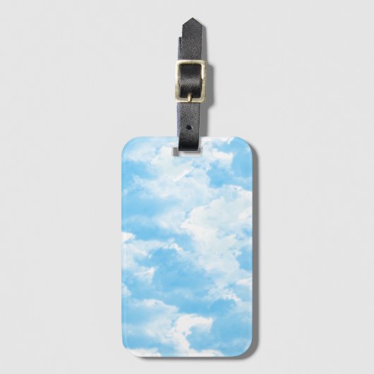 Blauwe Lucht Wolken Bagagelabel (Voorkant (verticaal))