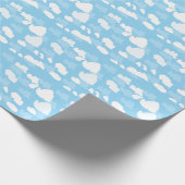 Blauwe Lucht Wolken Cadeaupapier (Hoek)